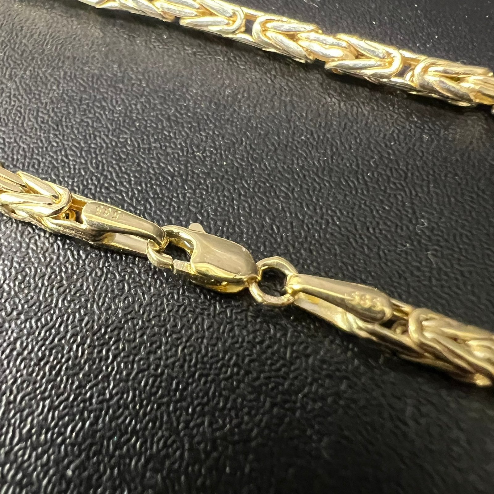14k gouden koningsketting prachtig ketting schakel italy, Ophalen of Verzenden, Zo goed als nieuw, Goud