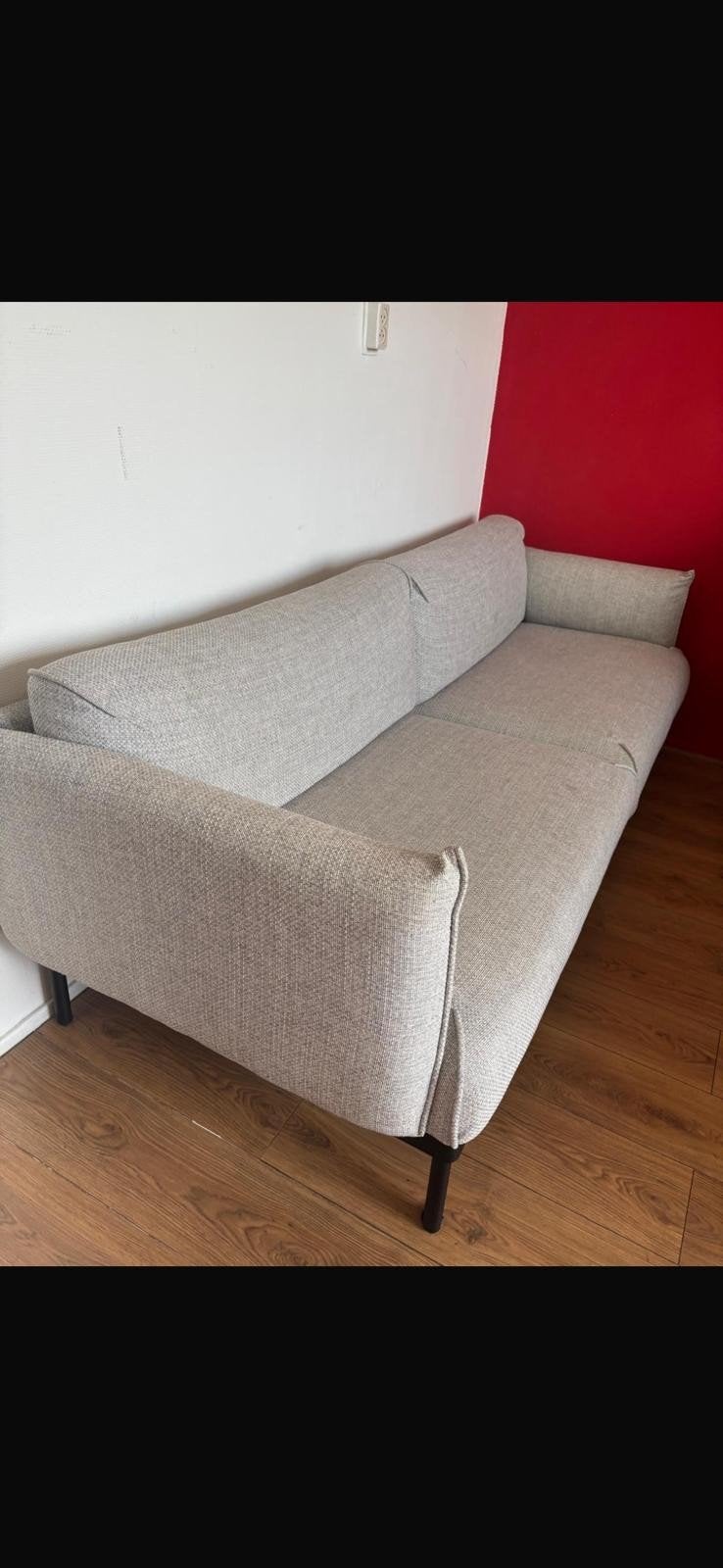Lichtgrijze 3-4 zitsbank Äpplaryd (IKEA), Ophalen, Gebruikt, 75 tot 100 cm, Rechte bank