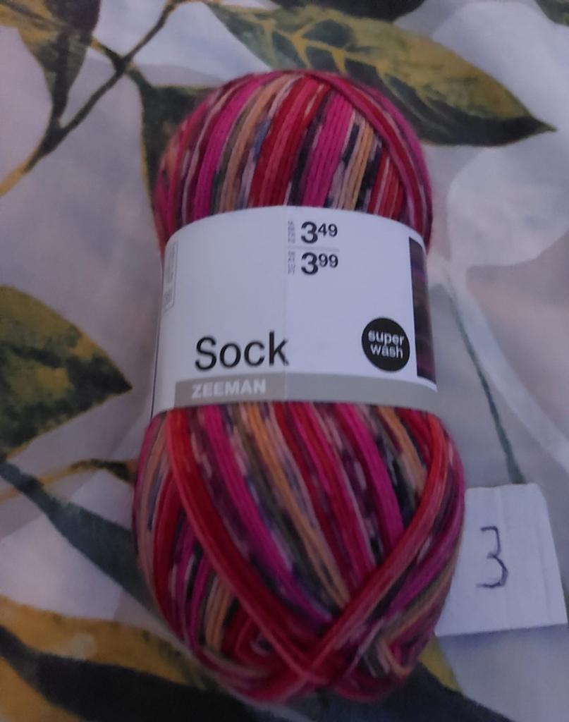 1 bol wol rose gemêleerd (Sock), Ophalen of Verzenden, Nieuw, Breien of Haken, Wol of Garen