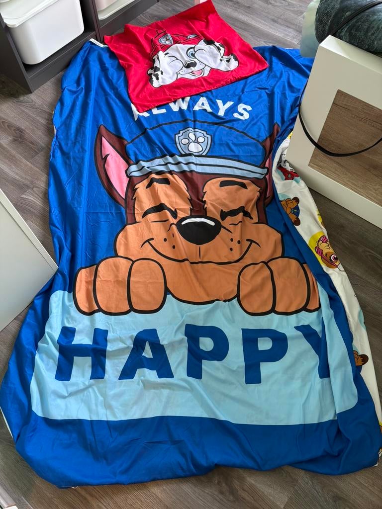 Paw Patrol dekbedovertrek 140x200 zgan, Kinderen en Baby's, Kinderkamer | Beddengoed, Blauw, Dekbedovertrek, Ophalen of Verzenden