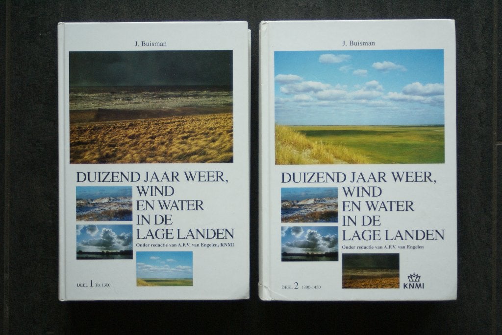 DUIZEND JAAR WEER, WIND EN WATER IN DE LAGE LANDEN Deel 1&2, Ophalen of Verzenden, Zo goed als nieuw