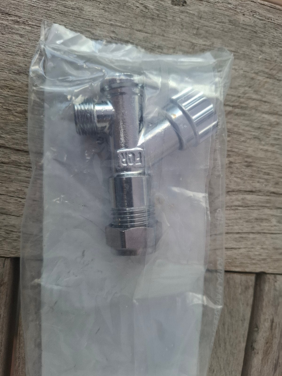 Nieuwe Hoekstopkraan - Chroom 15mm, Ophalen of Verzenden, Nieuw, Chroom, Overige typen