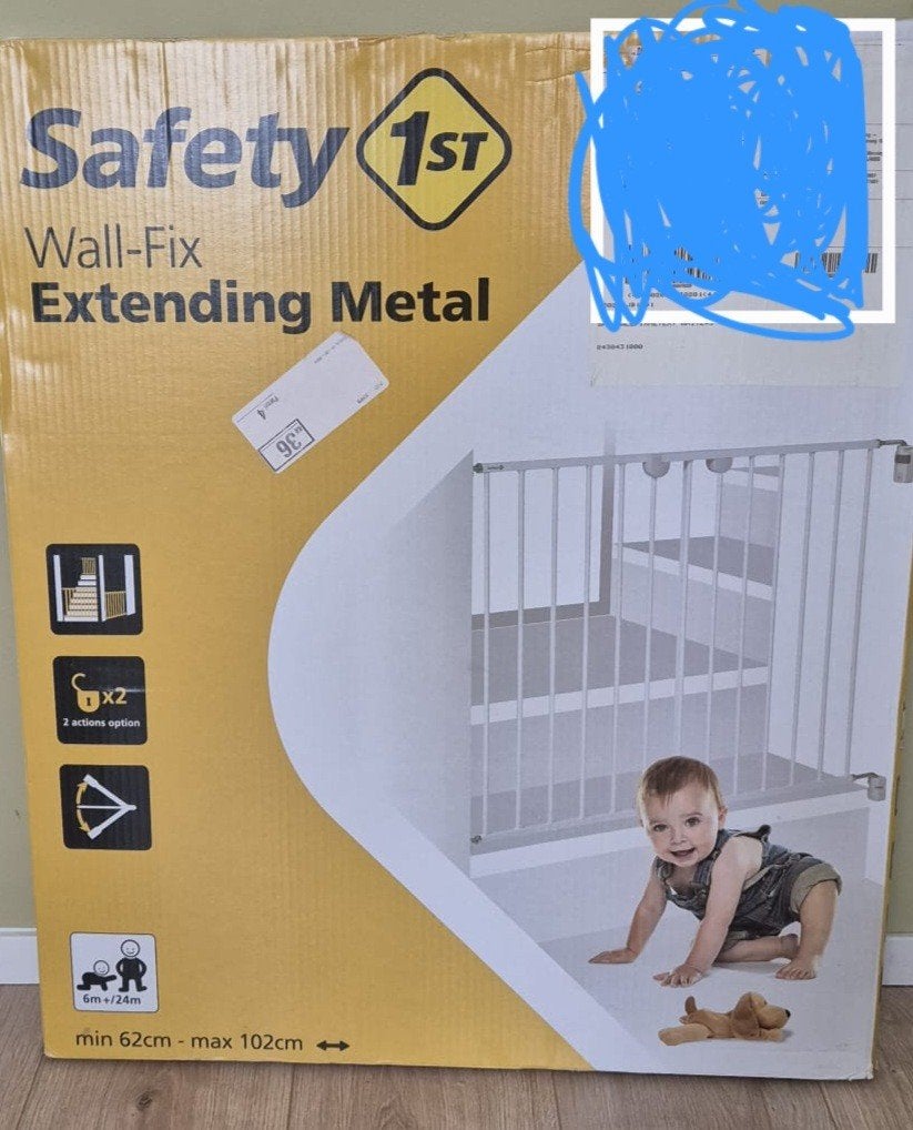 Safety 1st Wall-Fix Extending Metal Traphekje, Ophalen, Gebruikt, 100 tot 115 cm, Metaal of IJzer