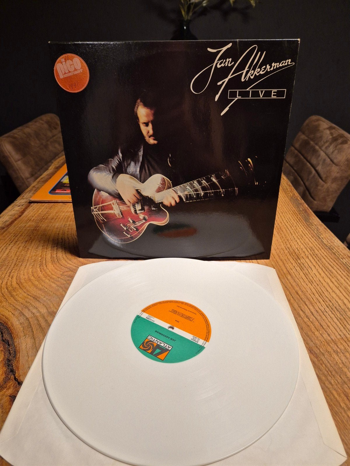 Jan Akkerman - Live (Witte Vinyl LP), LP, Rock, Colored vinyl, Ophalen of Verzenden