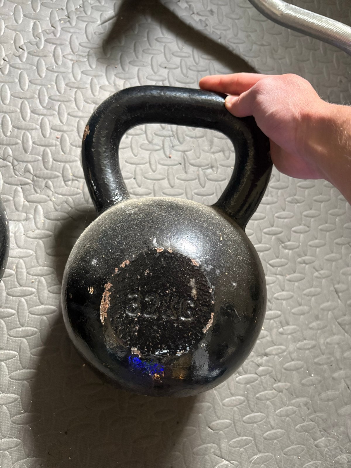2x Kroon Kettlebell Iron 32 kg, Sport en Fitness, Ophalen, Gebruikt, Armen, Kettlebell