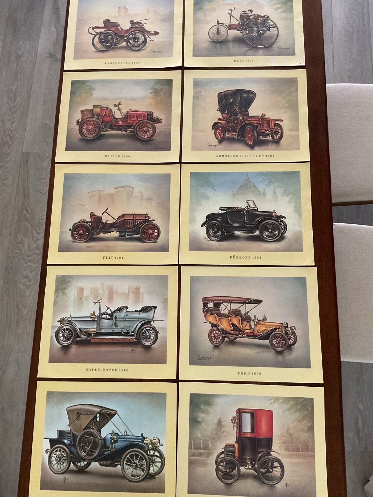 Set van 20 Vintage Auto Prints - Klassieke Voertuigen, Ophalen of Verzenden, Print, Overige onderwerpen, Papier