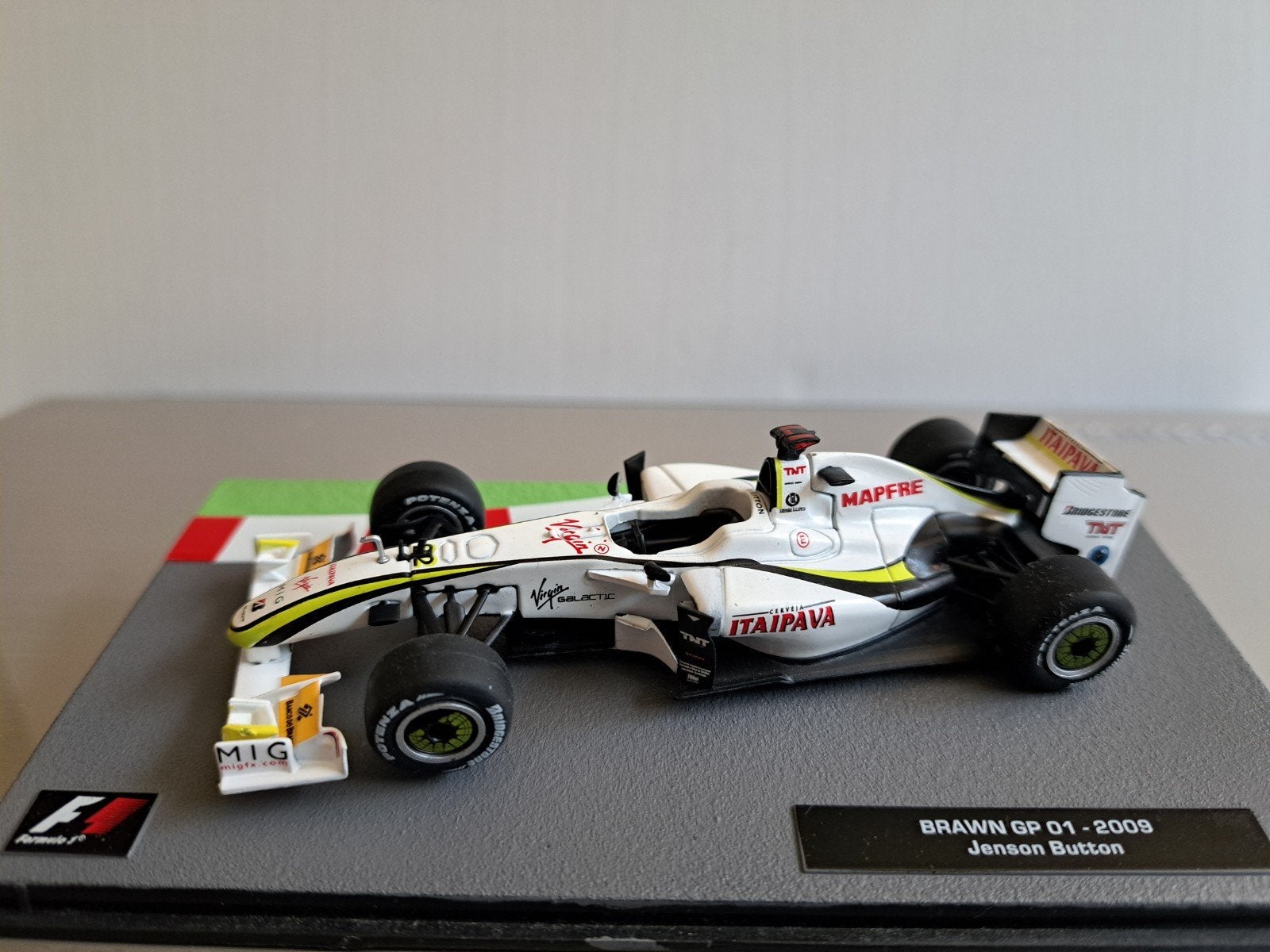 Brawn GP01 uit 2009, F1 car collection, 1:43, nieuw, Ophalen of Verzenden, Nieuw, Auto, Overige merken