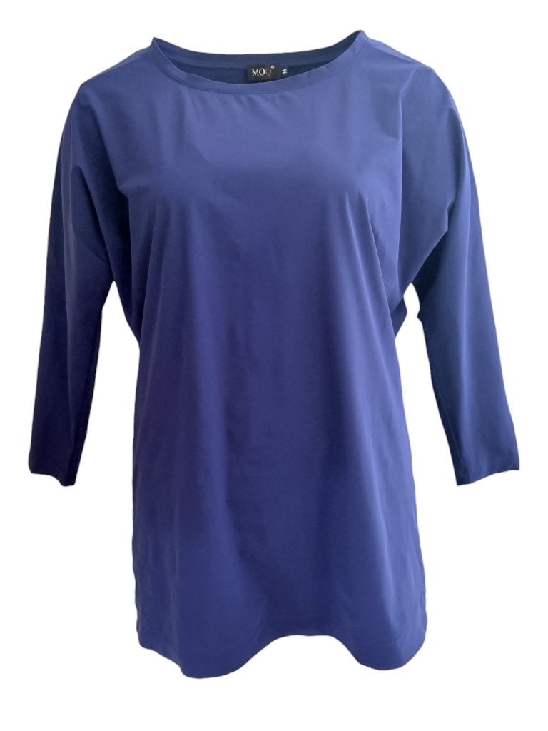 Moq shirt M, Blauw, Ophalen of Verzenden, Zo goed als nieuw, Korte mouw