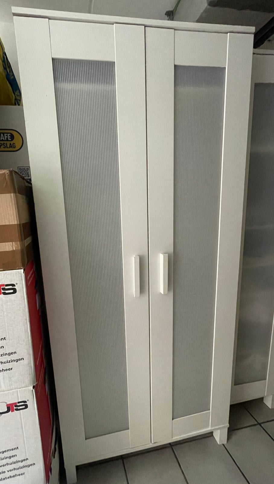 IKEA BRIMNES kledingkast wit – 2 deuren, Huis en Inrichting, Ophalen, Gebruikt, 50 tot 100 cm, 150 tot 200 cm