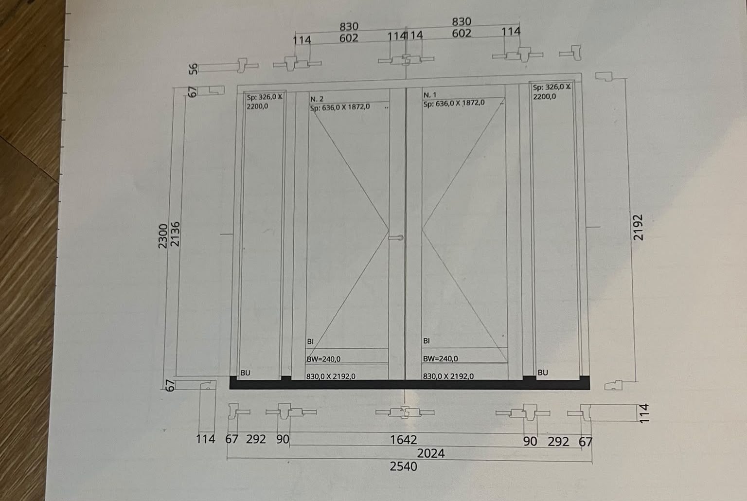 GE ZOCHT !!!Buiten kozijn met openslaande deuren, Ophalen, Nieuw, Buitendeur, 120 cm of meer