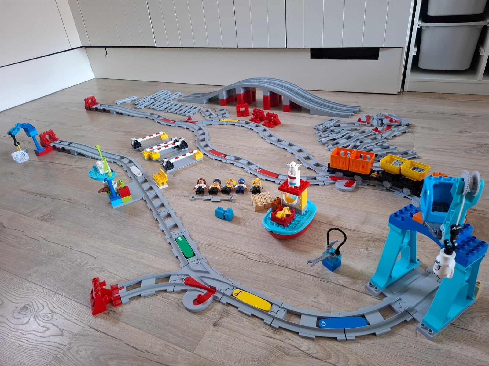 LEGO Duplo Treinset Mega Pakket (10875, 2x 10872, 2x 10882), Kinderen en Baby's, Ophalen, Compleet, Gebruikt, Duplo