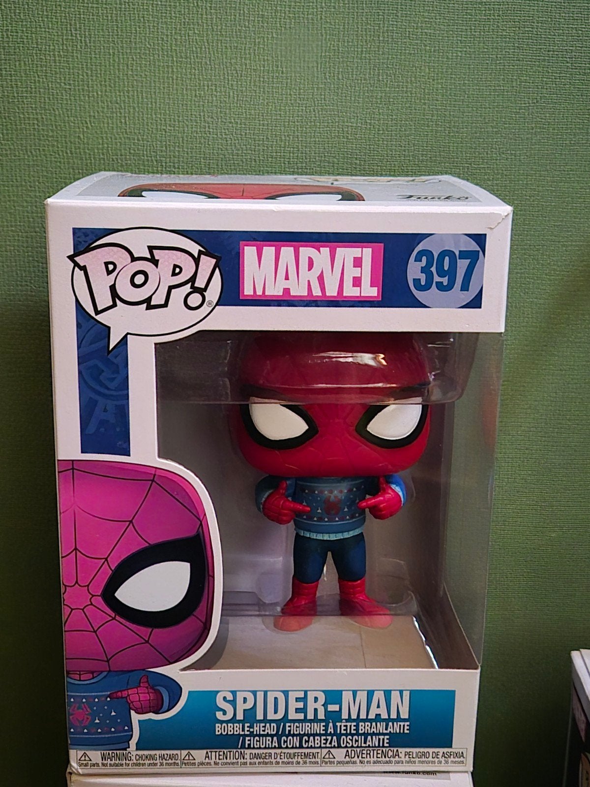 Funko Pop! Marvel 397 Spider-Man Bobble-Head, Ophalen, Zo goed als nieuw