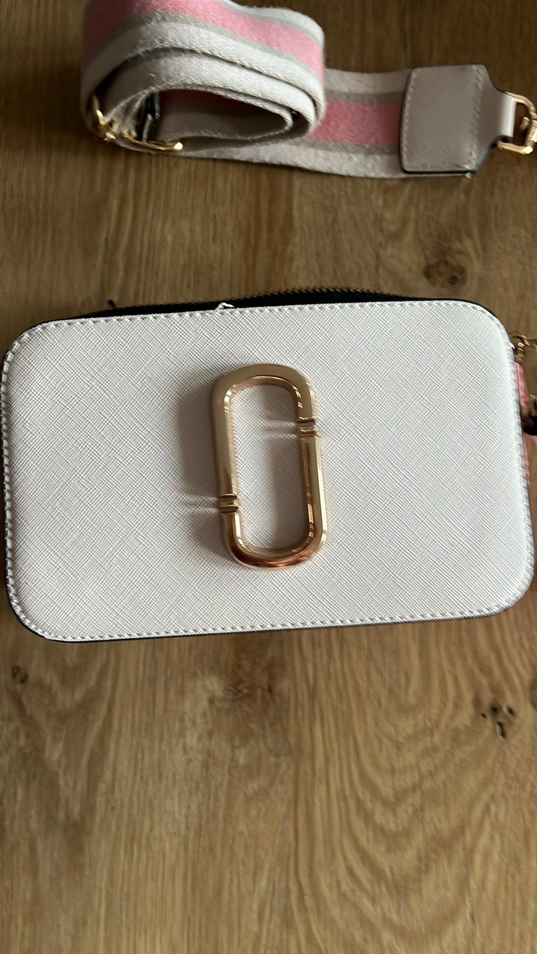 Tasje rose/ecru, Sieraden, Tassen en Uiterlijk, Tassen | Damestassen, Ophalen of Verzenden, Zo goed als nieuw, Roze, Schoudertasje