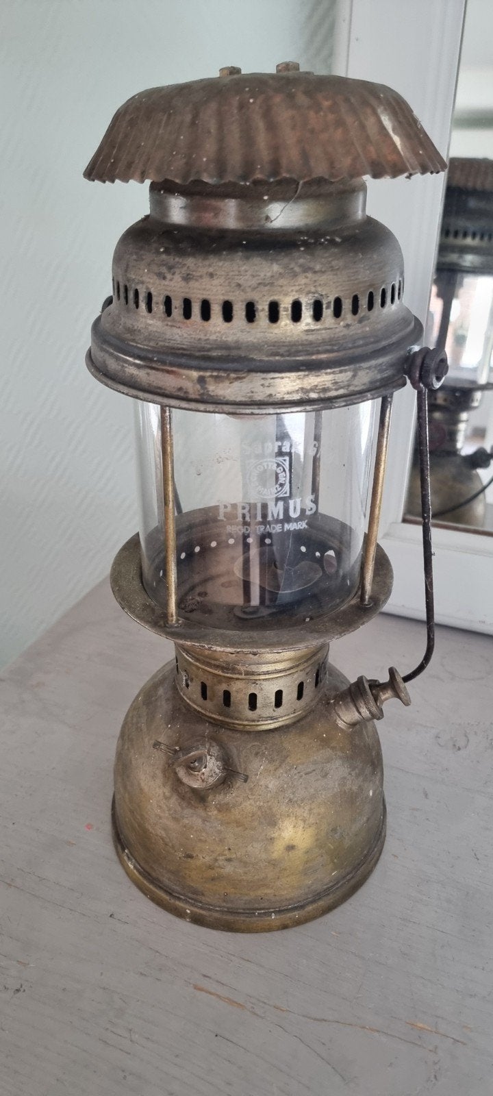 Antieke petroleum lamp helemaal compleet, Antiek en Kunst, Antiek | Lampen, Ophalen of Verzenden