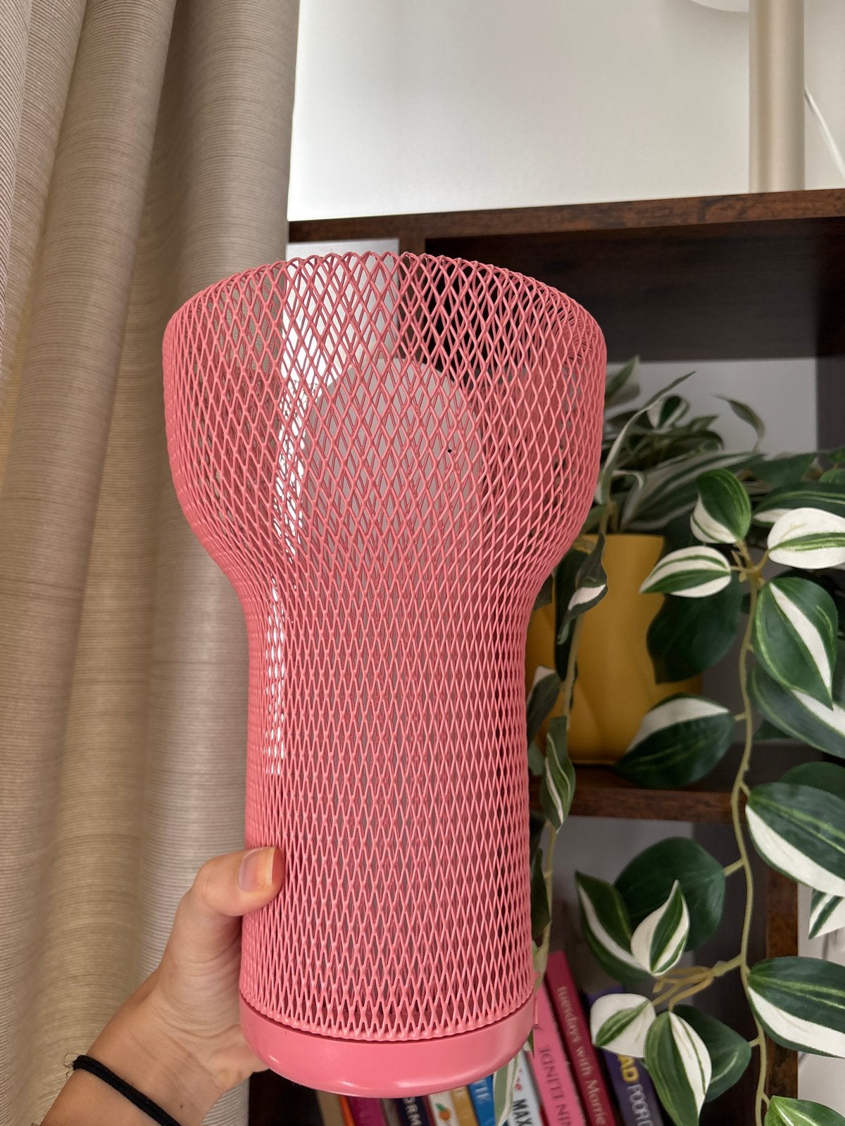 IKEA SOLVINDEN LED tafellamp roze draadloos., Metaal, Roze, Zo goed als nieuw, Draadloos
