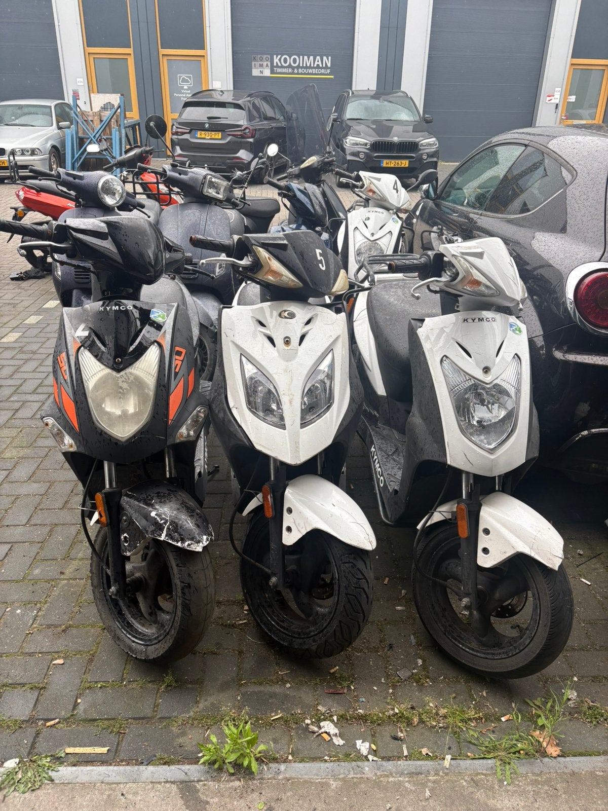Partij Scooters | 5x Kymco 1x Peugeot | Loop/Sloop, Fietsen en Brommers, Scooters | Kymco, Ophalen, Gebruikt, Maximaal 45 km/u