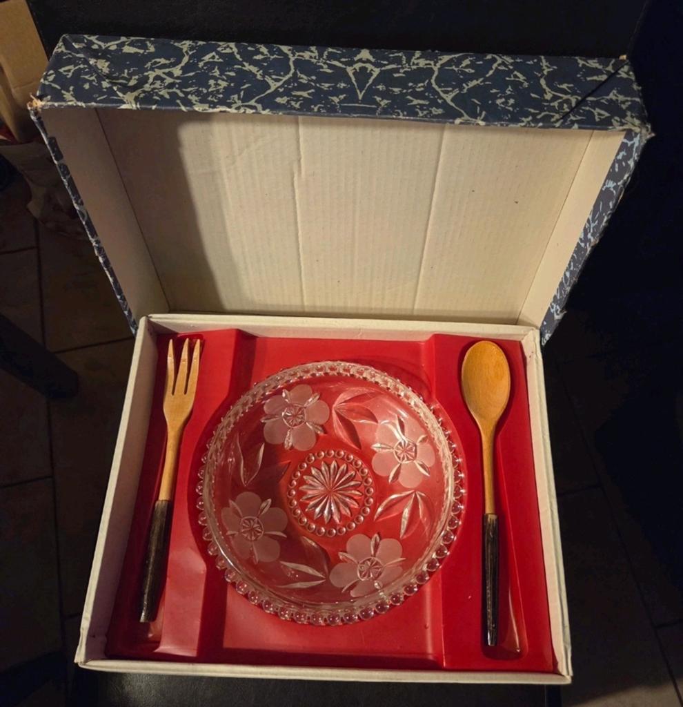 Vintage Kristallen Salade-set, Ophalen of Verzenden
