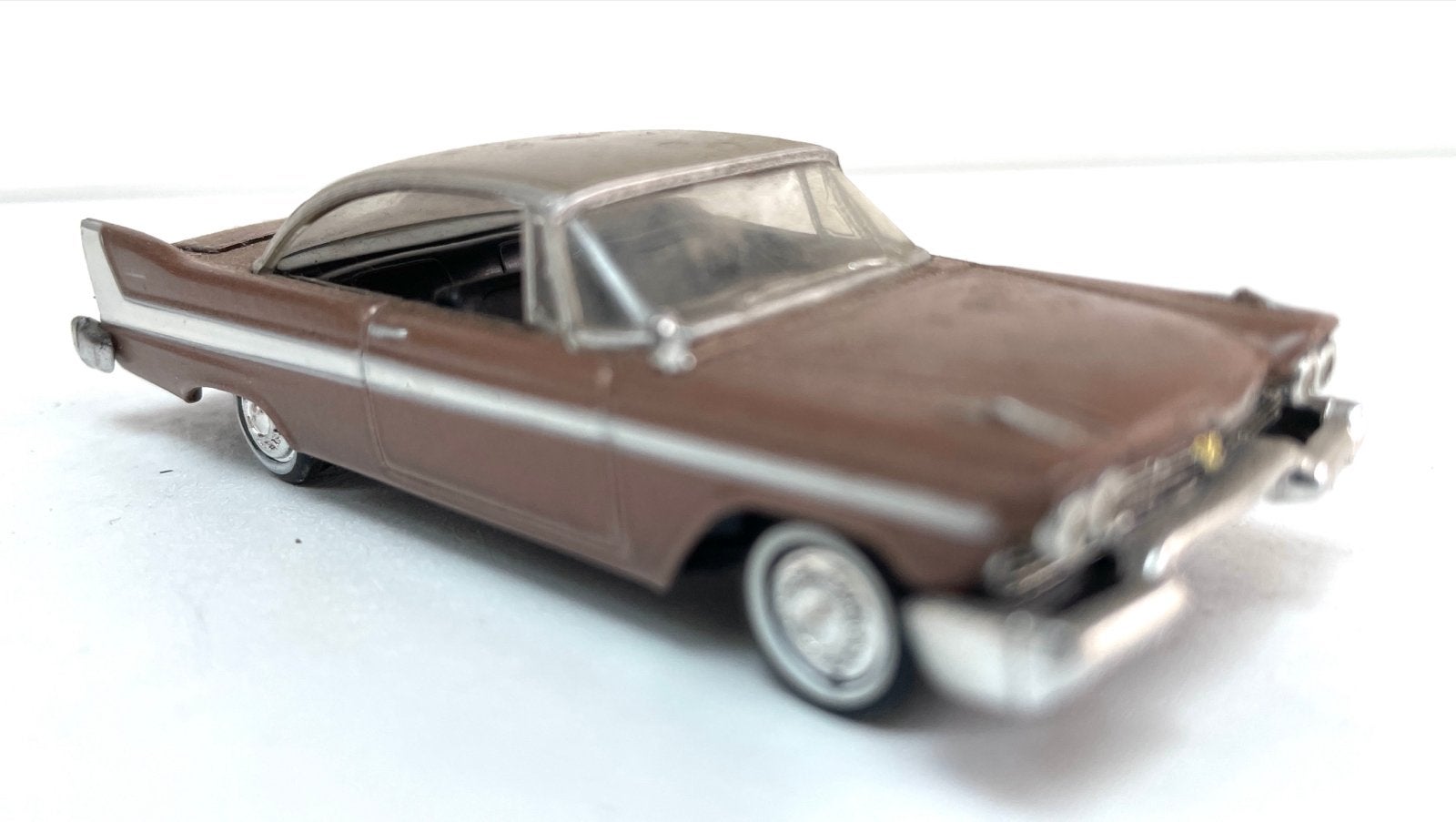 Plymouth Fury 1958 modelauto bruin/zilver, Ophalen of Verzenden, Gebruikt