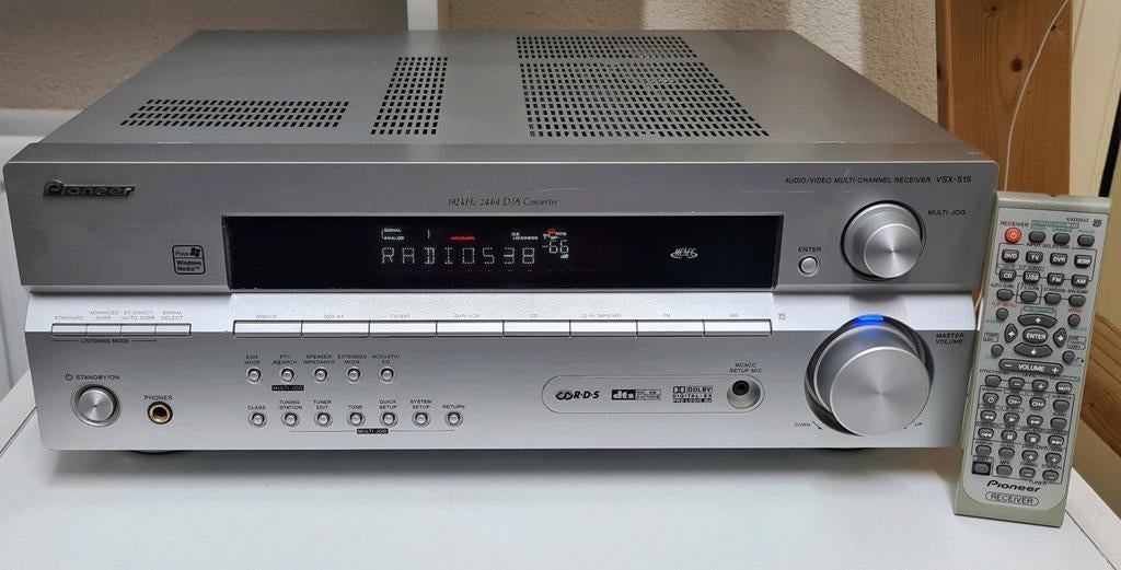 Pioneer receiver vsx-515 + afstandsbediening, Audio, Tv en Foto, Versterkers en Receivers, Ophalen of Verzenden, 120 watt of meer