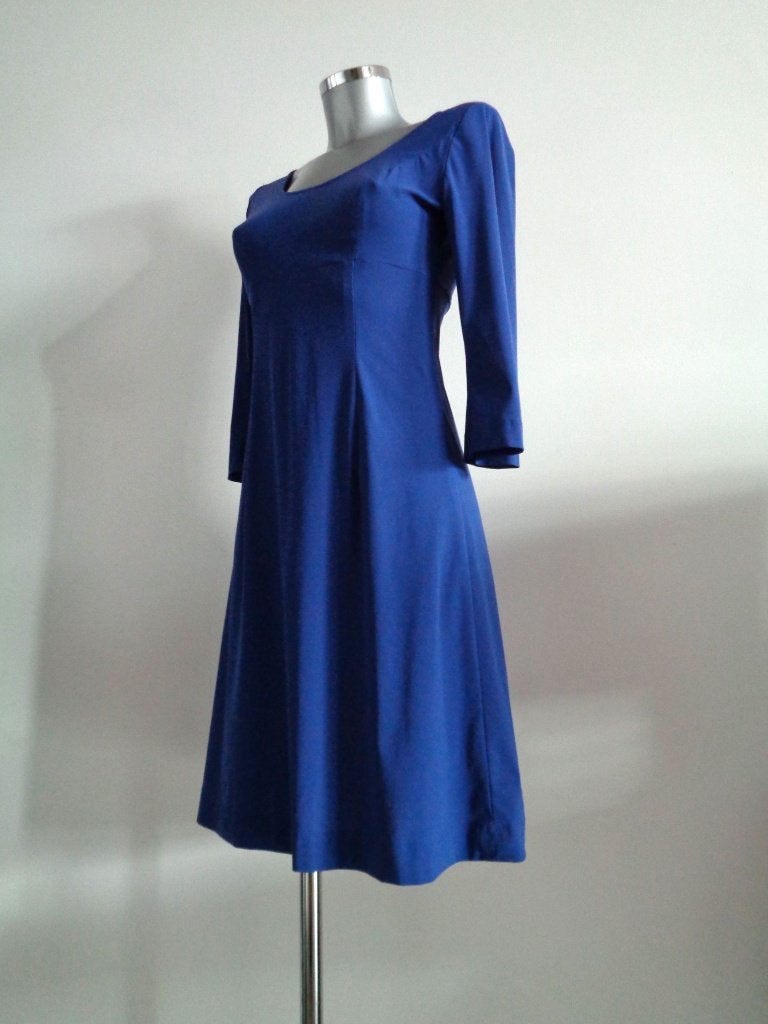 La Dress jurk, maat XS, origineel, Zo goed als nieuw, Knielengte, Verzenden, Blauw