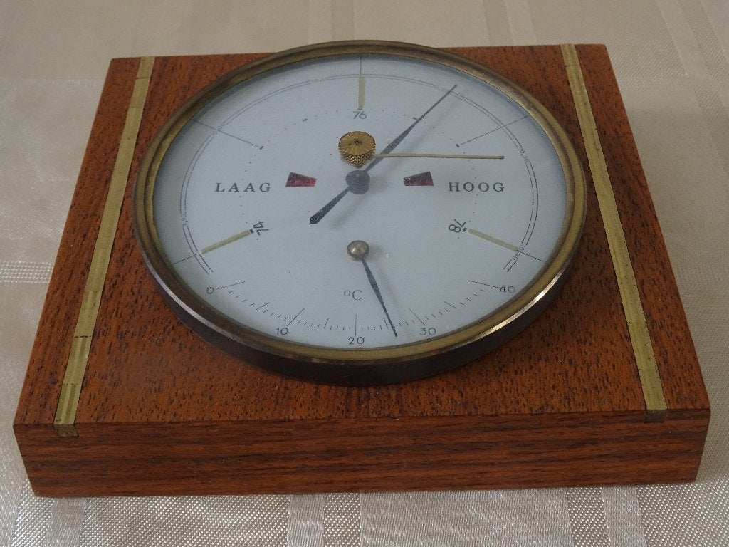 Lufft barometer thermometer scheepsklok maritiem weerstation, Ophalen of Verzenden, Zo goed als nieuw, Weerstation