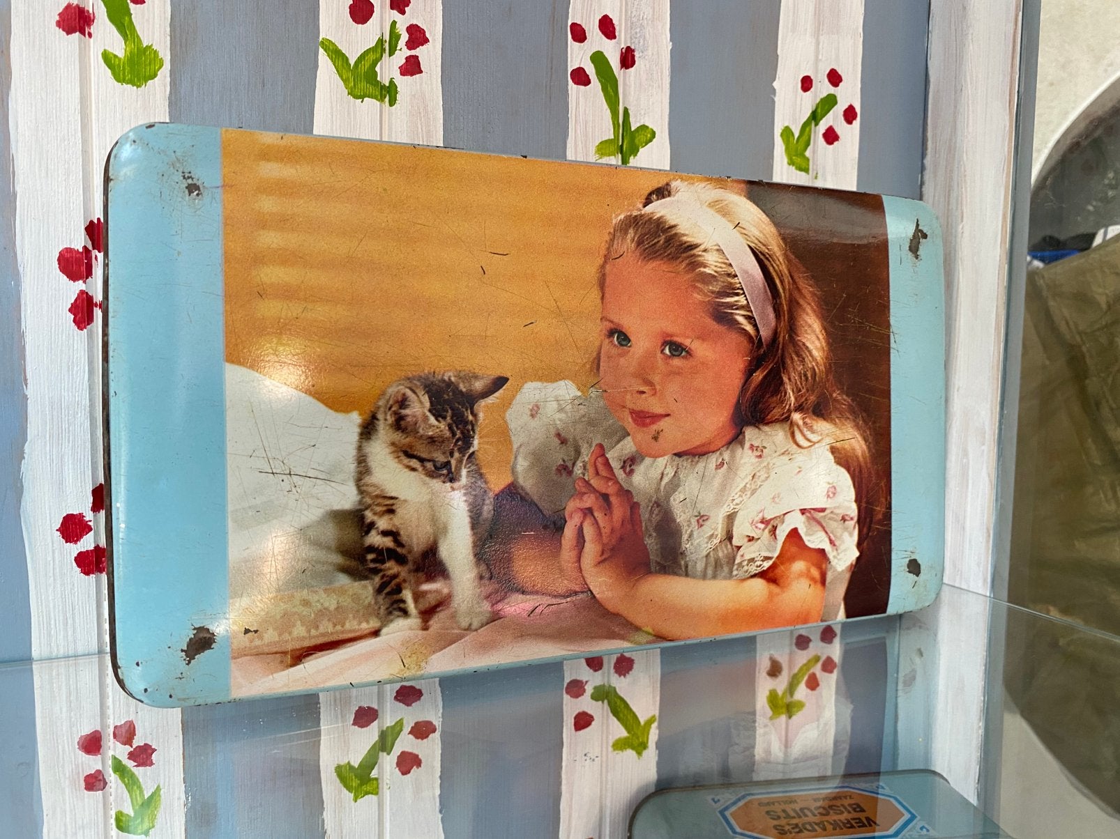Brocante franse blikje, Eén persoon, Ticket of Toegangskaart