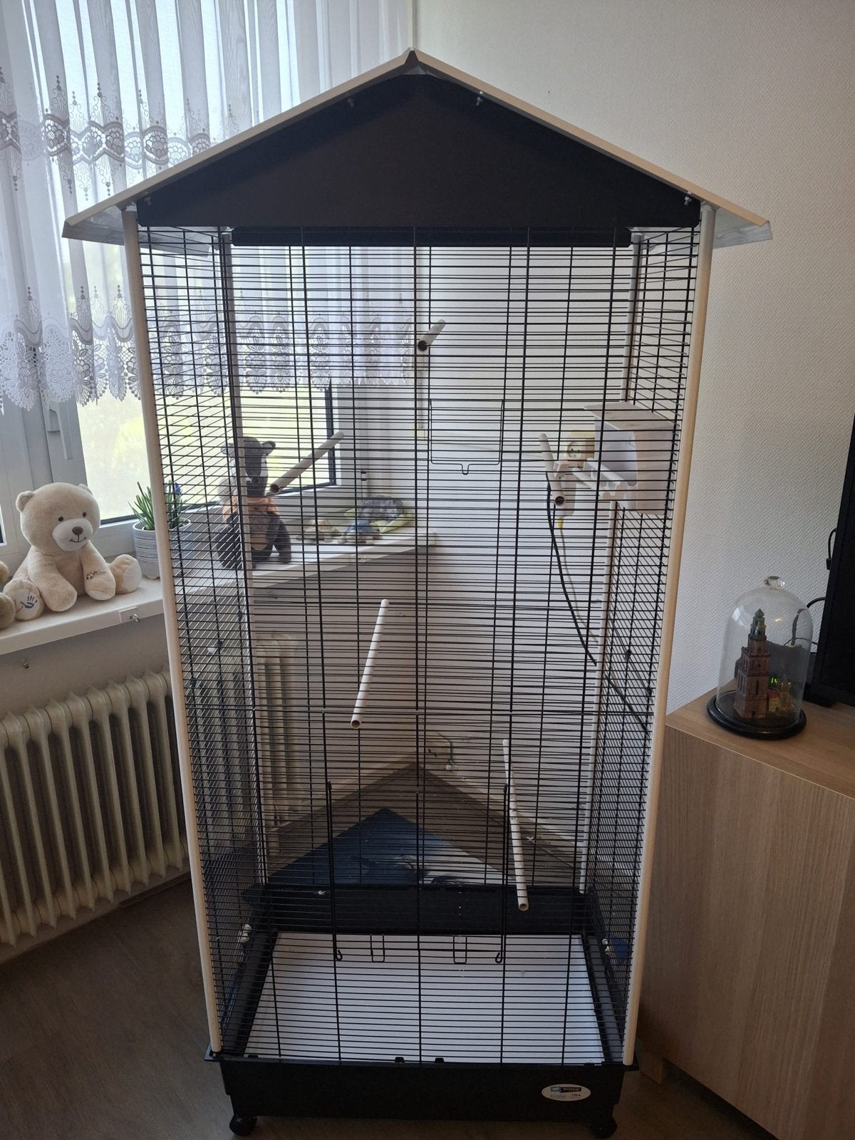 Binnen volière, Ophalen, Aluminium, Volière