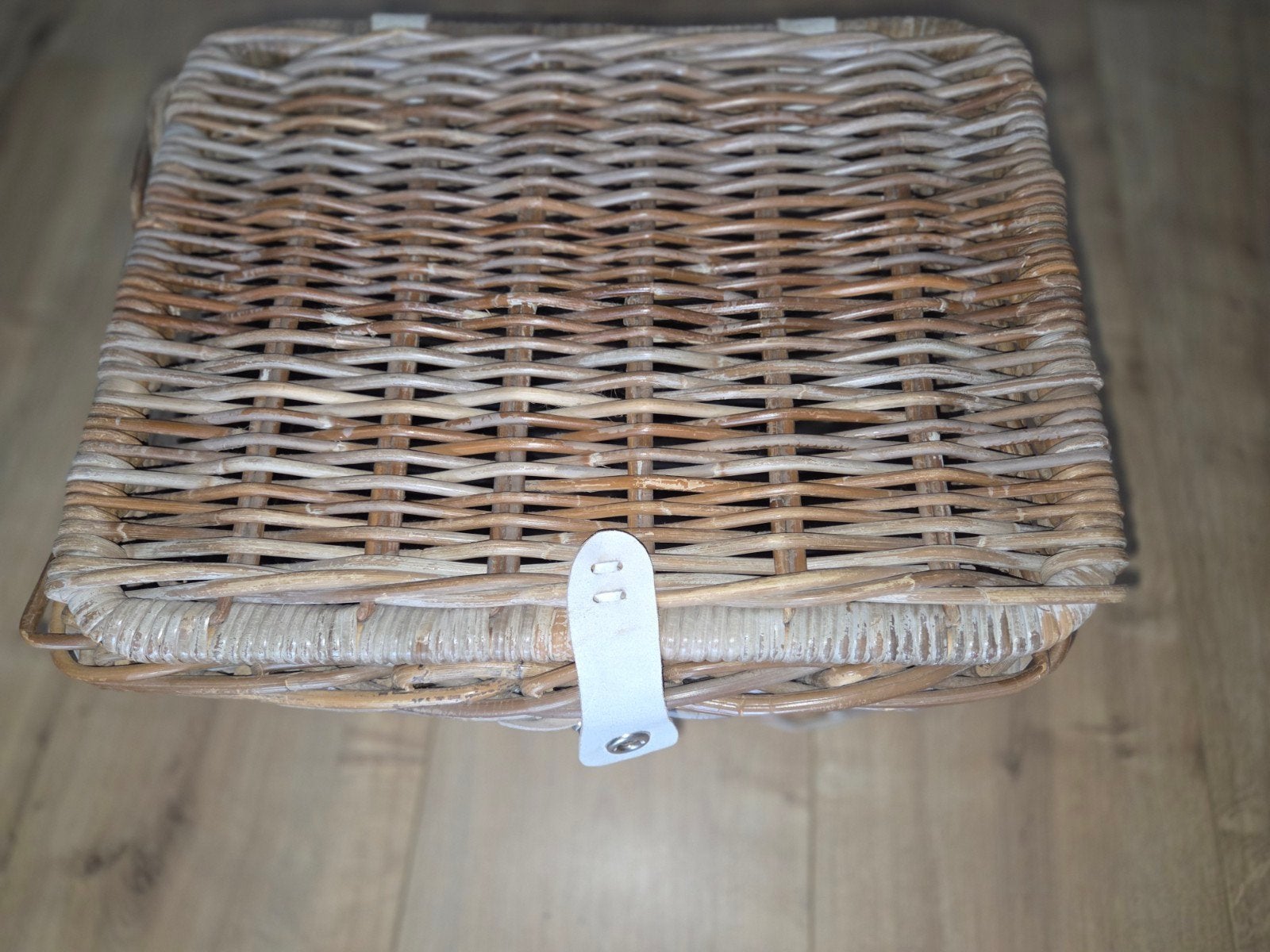 Rotan picknickmand met deksel, Ophalen, Gebruikt, Zonder inhoud