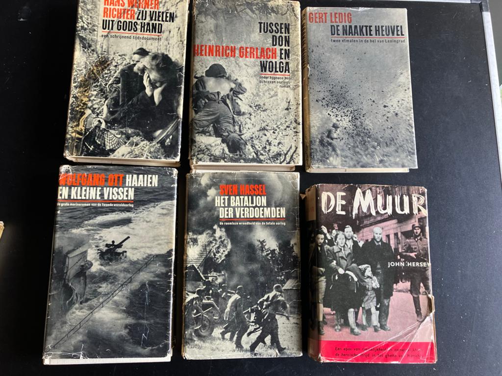 Verzameling 6 oorlogsboeken - Tweede Wereldoorlog, Boeken, Oorlog en Militair, Gelezen, Algemeen, Tweede Wereldoorlog, Ophalen of Verzenden