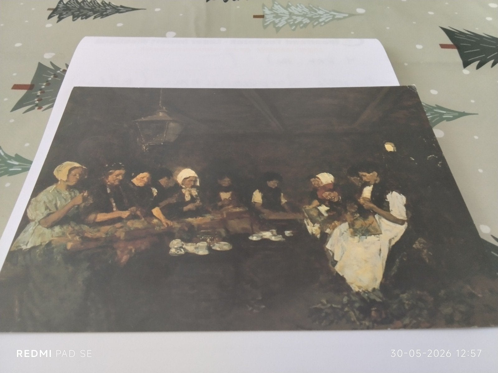 Ansichtkaart Max Liebermann - Konservenmacherinnen 1872, Ophalen of Verzenden, 1980 tot heden, Overige thema's