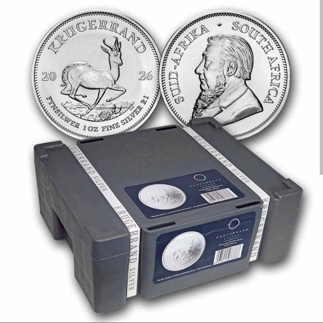 Monsterbox 500 x 1 ounce.krugerrand 2026, Postzegels en Munten, Edelmetalen en Baren, Ophalen of Verzenden, Zilver