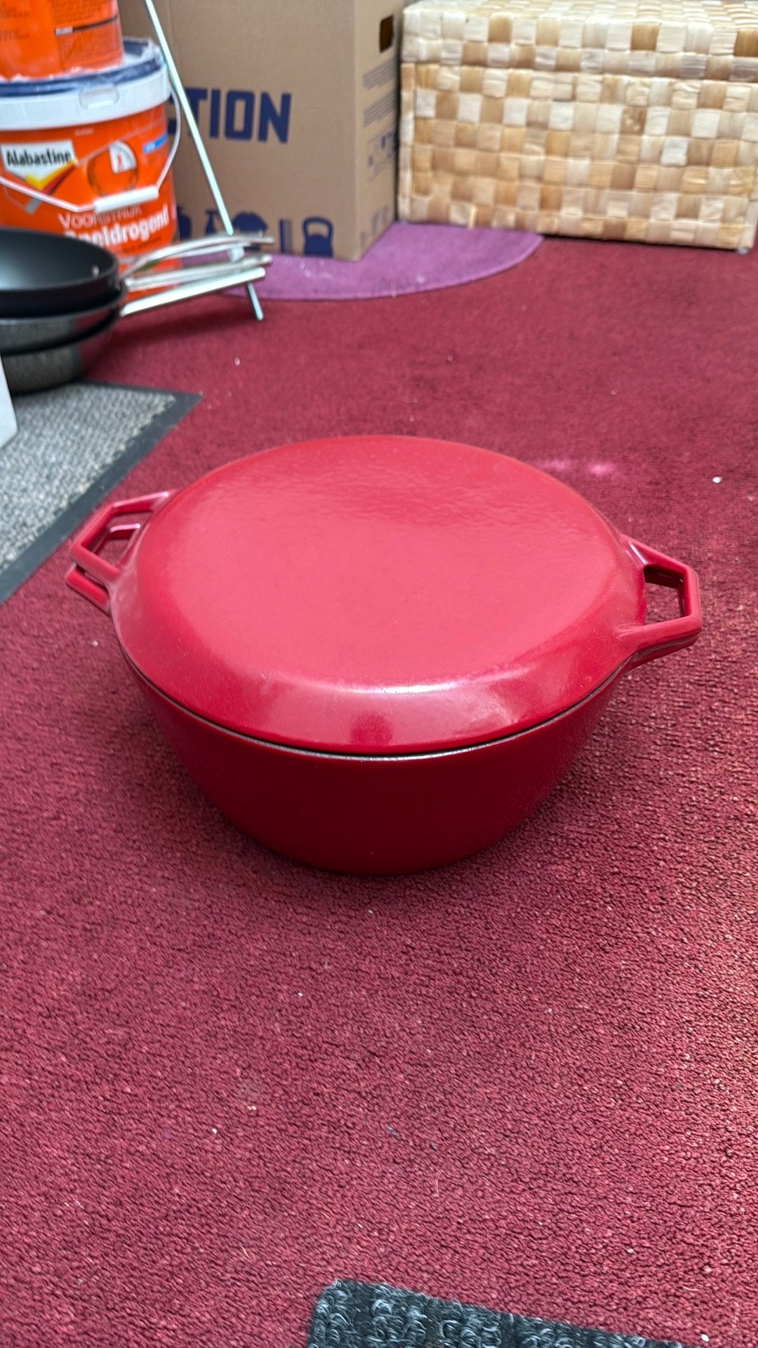 Gietijzeren pan, Huis en Inrichting, Keuken | Potten en Pannen, Ophalen, Gebruikt, Gietijzer