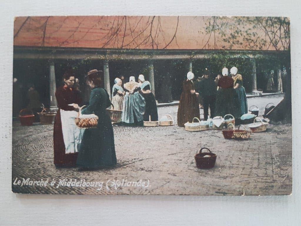 Ansichtkaart Le Marché à Middelbourg Middelburg Amsterdam, Ophalen of Verzenden, Voor 1920, Ongelopen, Zeeland