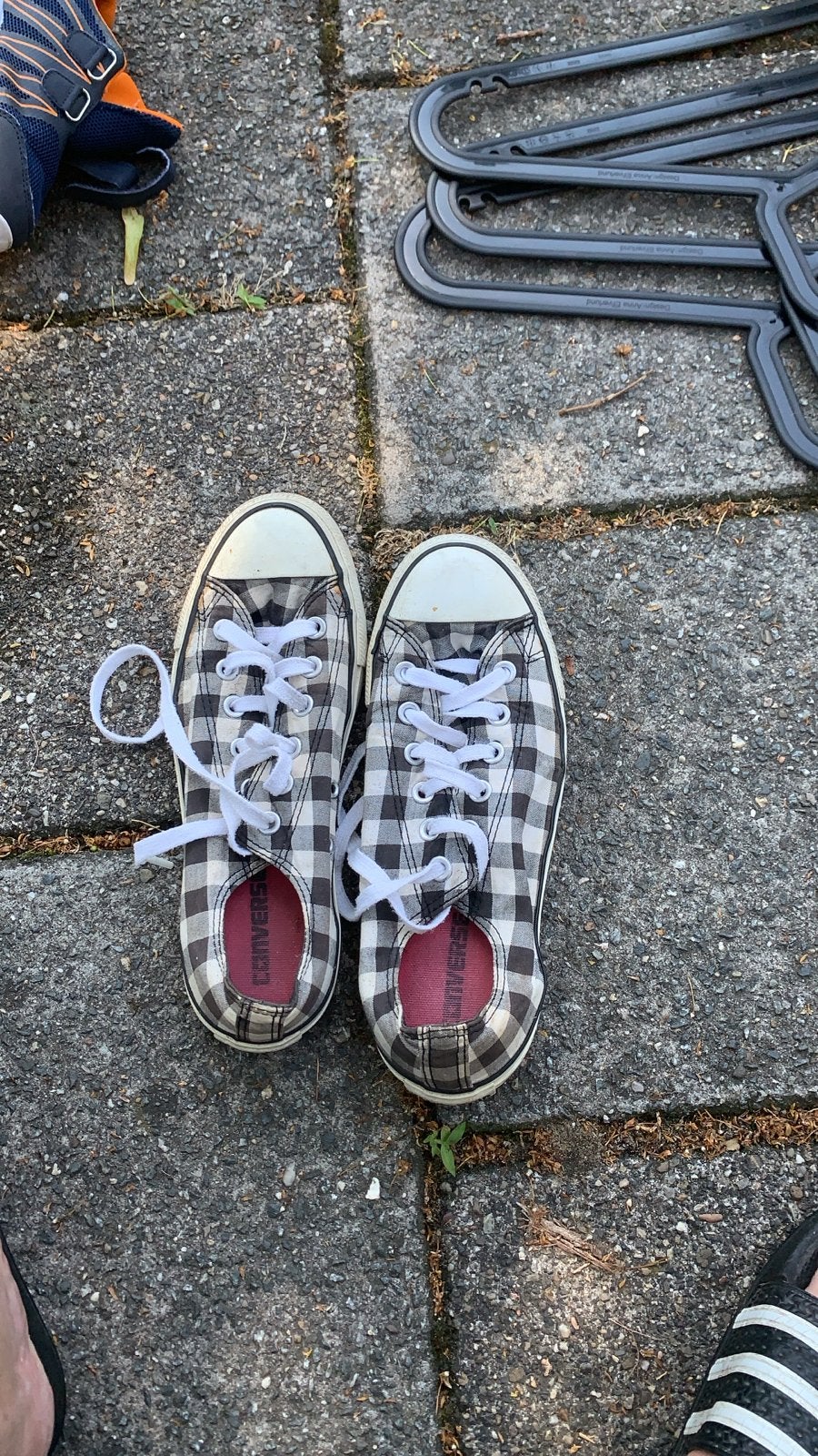 Converse All Star sneakers maat 39 - zwart/wit geruit, Ophalen of Verzenden, Gedragen, Zwart, Sneakers of Gympen
