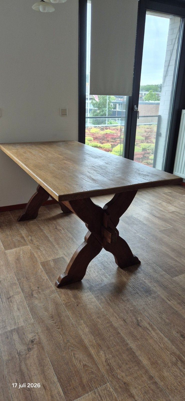 Eiken Oisterwijk tafel massief, Huis en Inrichting, Ophalen, Gebruikt, 50 tot 100 cm, 150 tot 200 cm