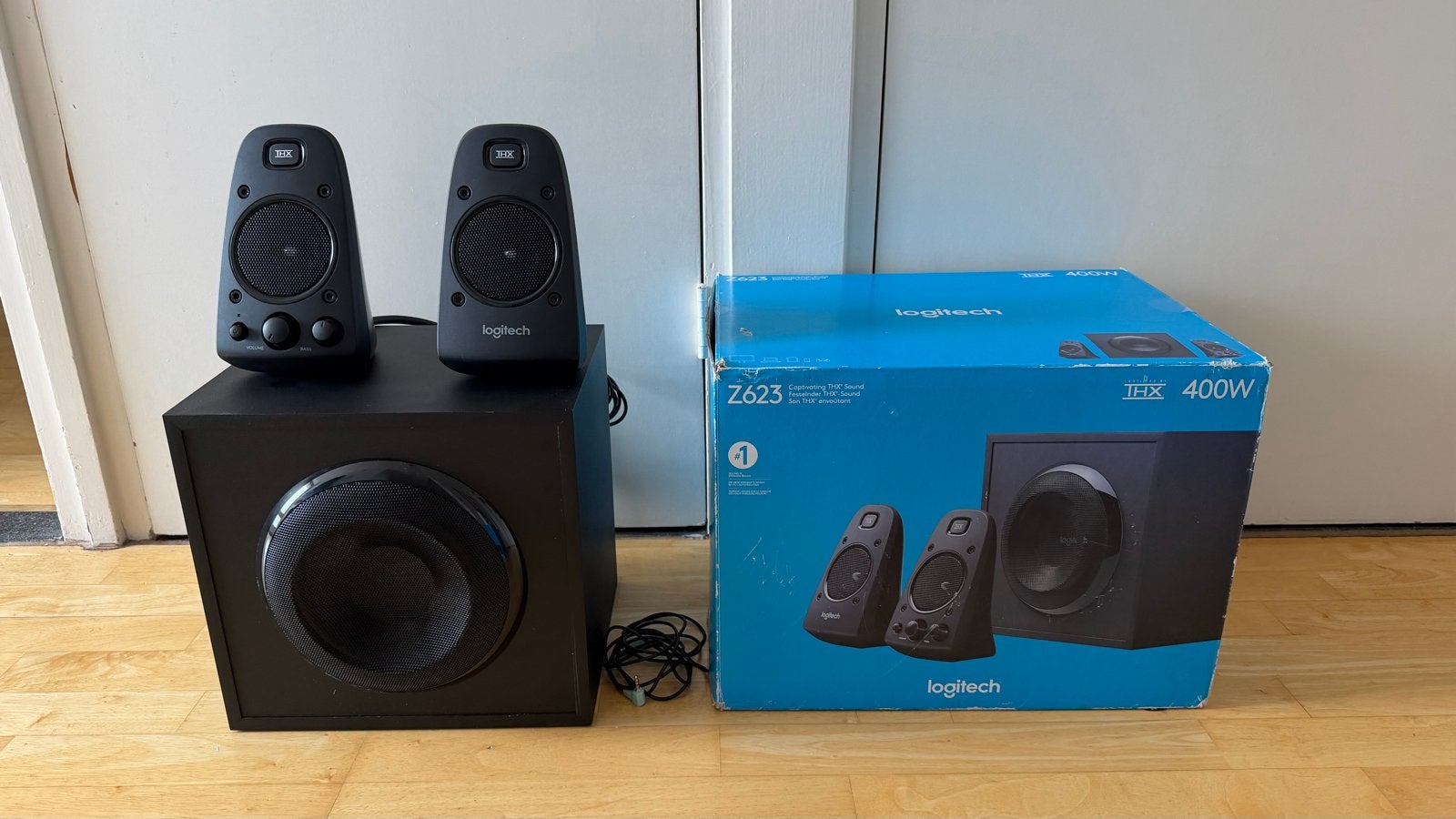Logitech Z623 2.1 speakerset zo goed als nieuw incl. Doos, Ophalen, Zo goed als nieuw, Audiokanaal 2.1