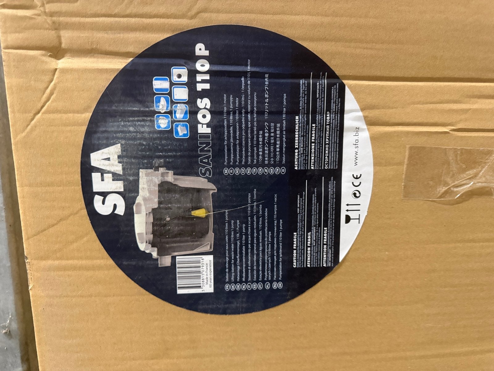 SFA Sanifos 110 P - Vuilwaterpomp, Ophalen of Verzenden, Nieuw, Elektrisch, Dompelpomp