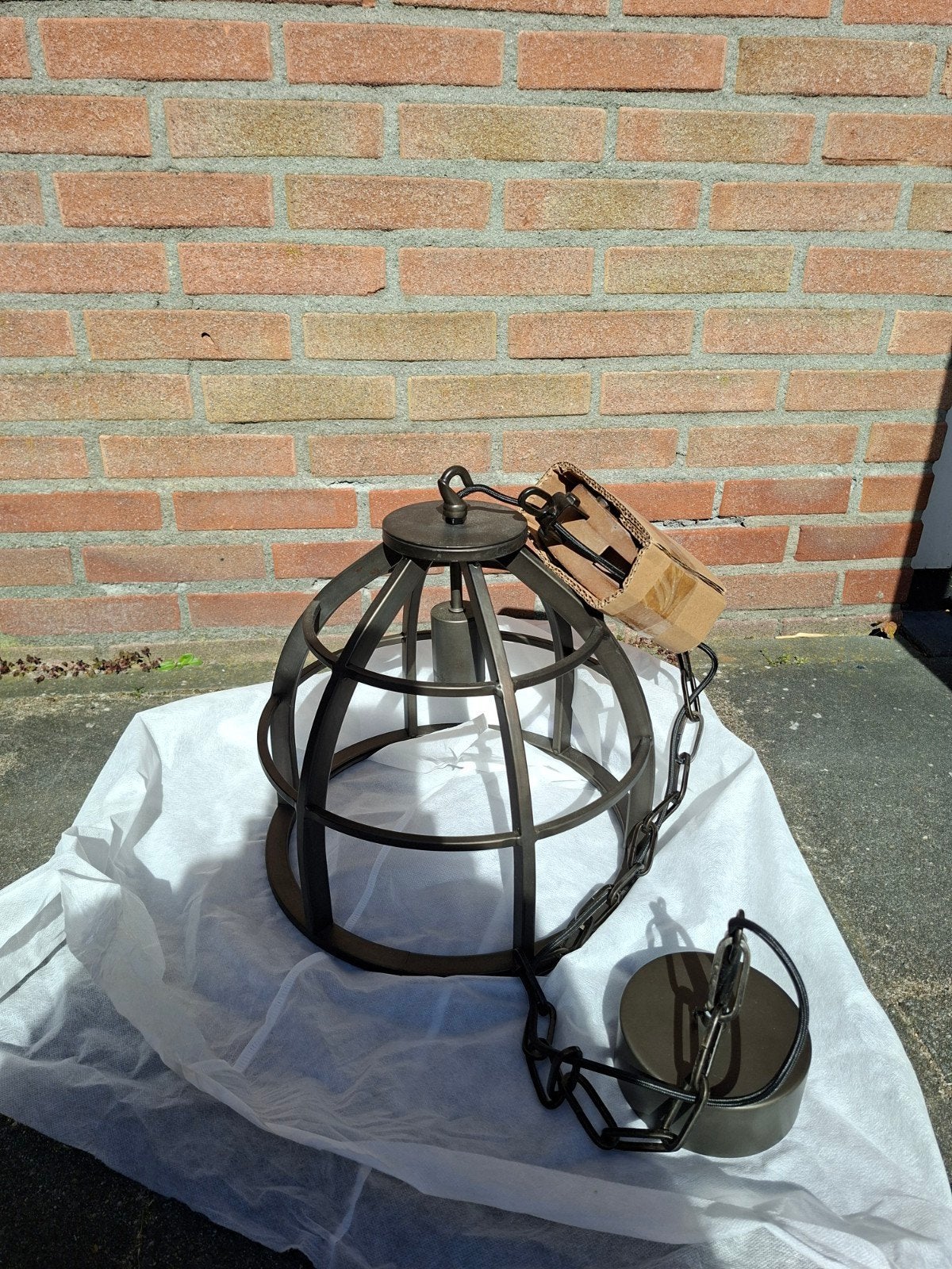 Robuste hanglamp, Ophalen, E27 (groot), Zo goed als nieuw, Robuust