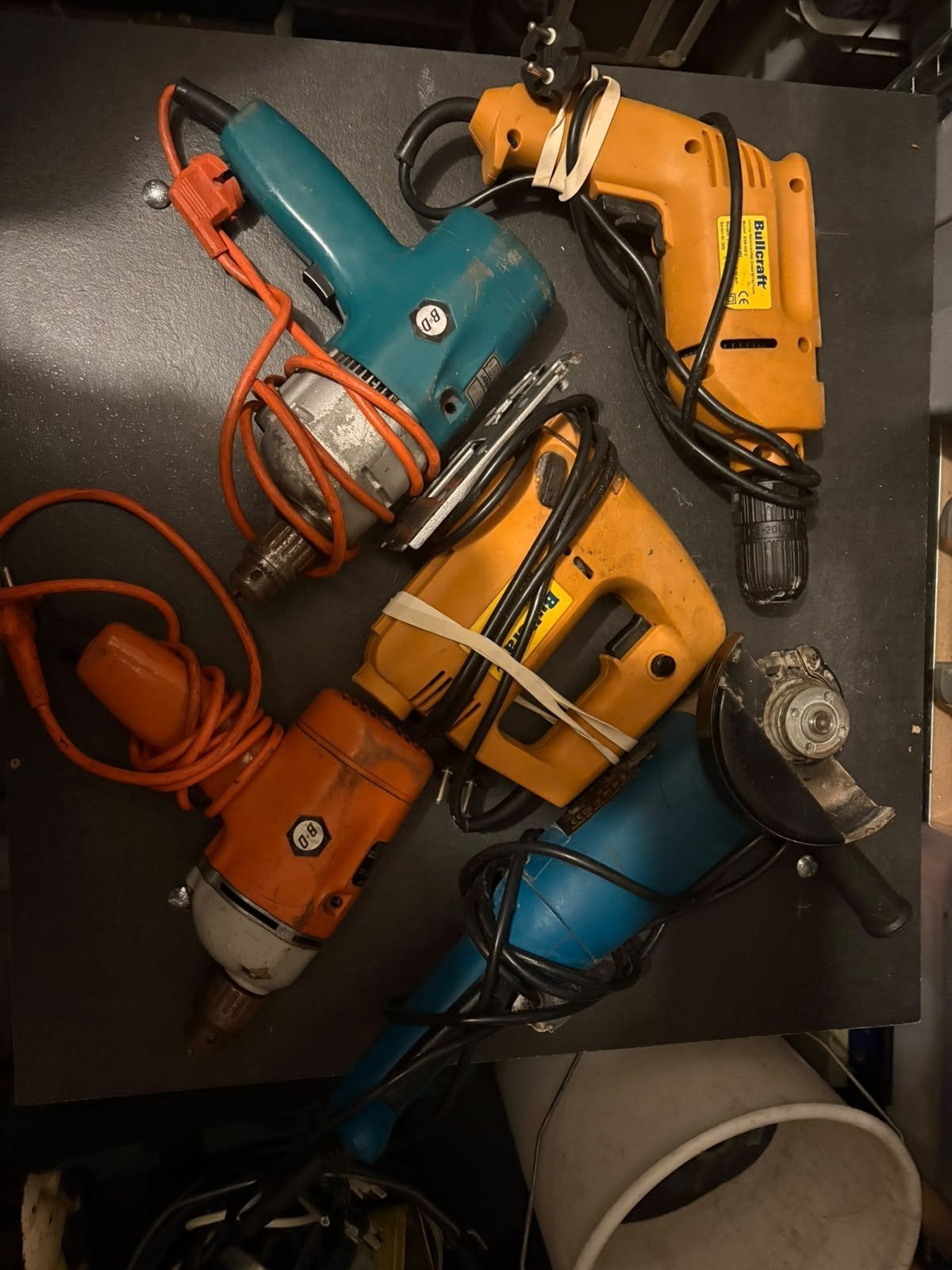 Partij elektrisch gereedschap (5 stuks), Ophalen, Gebruikt, Boormachine