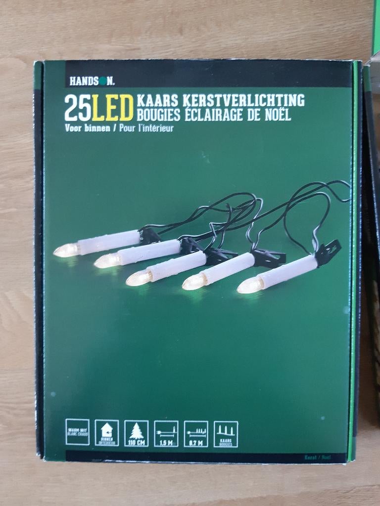 2x Kaars Kerstverlichting 25 Leds, Diversen, Kerst, Ophalen, Nieuw