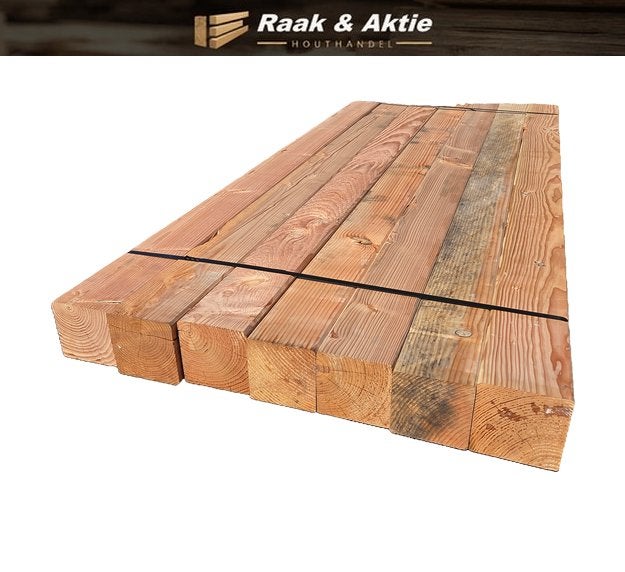 7 Douglas palen geschaafd 14x14 cm / 2.50 m lang - nr: TB12, Ophalen, Nieuw, 180 tot 250 cm, Palen