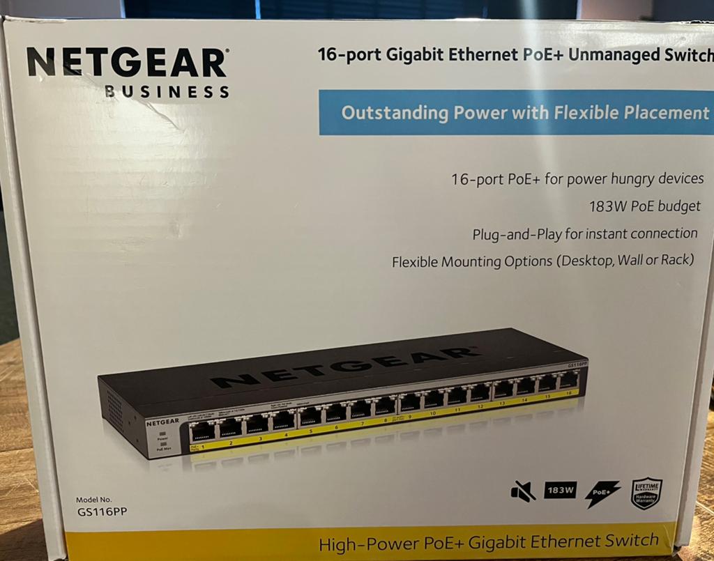 Netgear GS116PP – Nieuw in doos, Ophalen of Verzenden, Nieuw