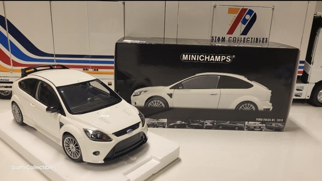 Minichamps Ford Focus RS White - 2010, Hobby en Vrije tijd, Modelauto's | 1:18, Auto, Ophalen of Verzenden, Zo goed als nieuw