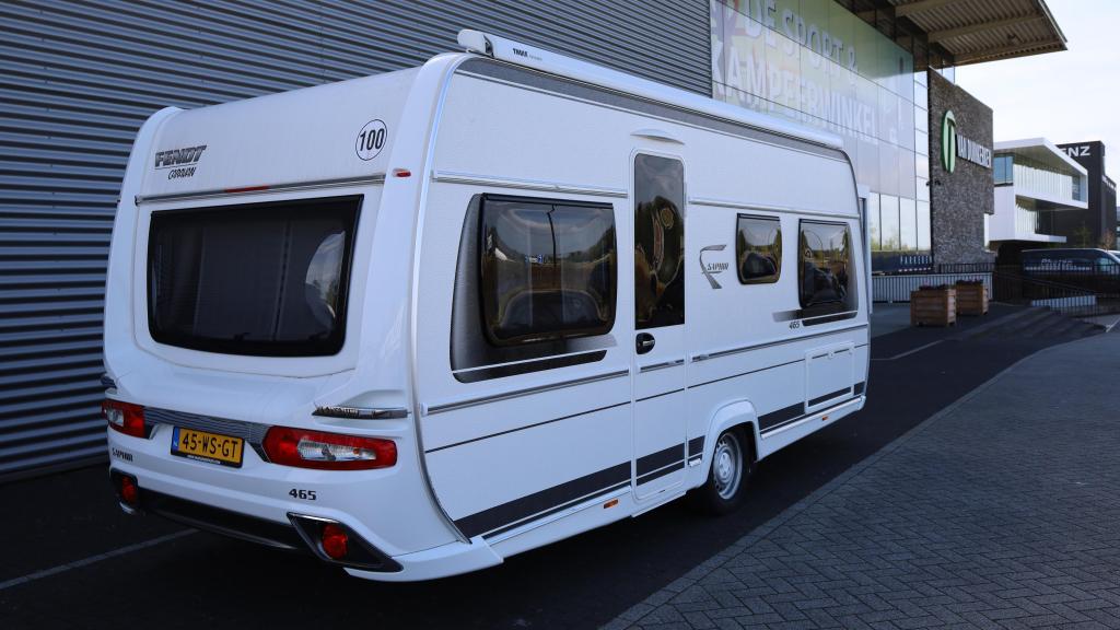 Fendt Saphir 465 SQ mover+dakluifel+fietsrek, Caravans en Kamperen, Rondzit, Bedrijf, Fendt, 5 tot 6 meter
