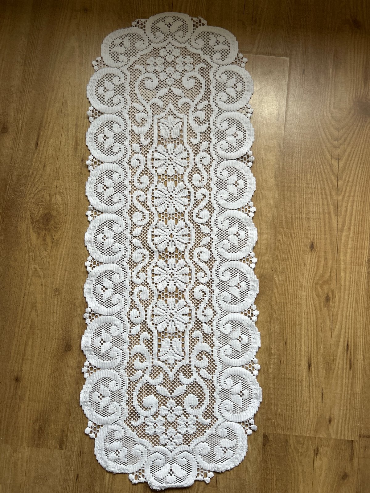 Prachtig wit vintage tafelkleed/tafelloper, Ophalen of Verzenden, Zo goed als nieuw