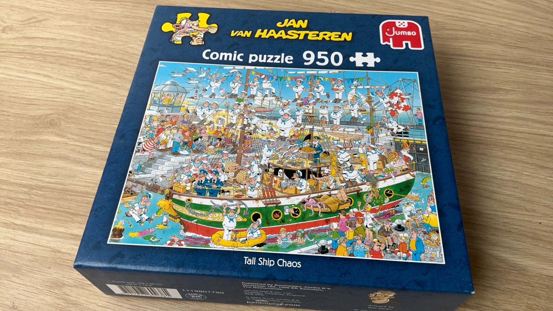 Jan van Haasteren Tall Ship Chaos 950 stukjes, Ophalen of Verzenden, 500 t/m 1500 stukjes, Zo goed als nieuw, Legpuzzel