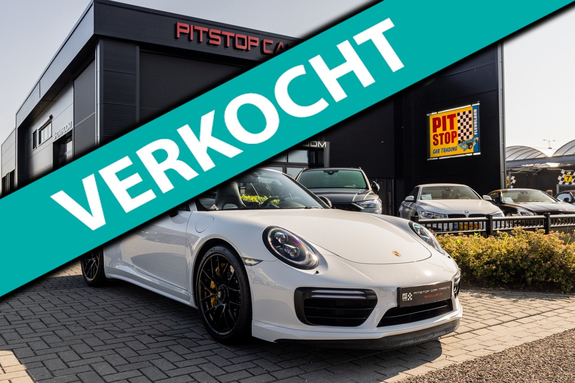 Porsche 911 Cabrio 991.2 3.8 Turbo S, 581pk, Pepita, Carbon,, Auto's, Porsche, Bedrijf, Te koop, 4x4, ABS, Achteruitrijcamera