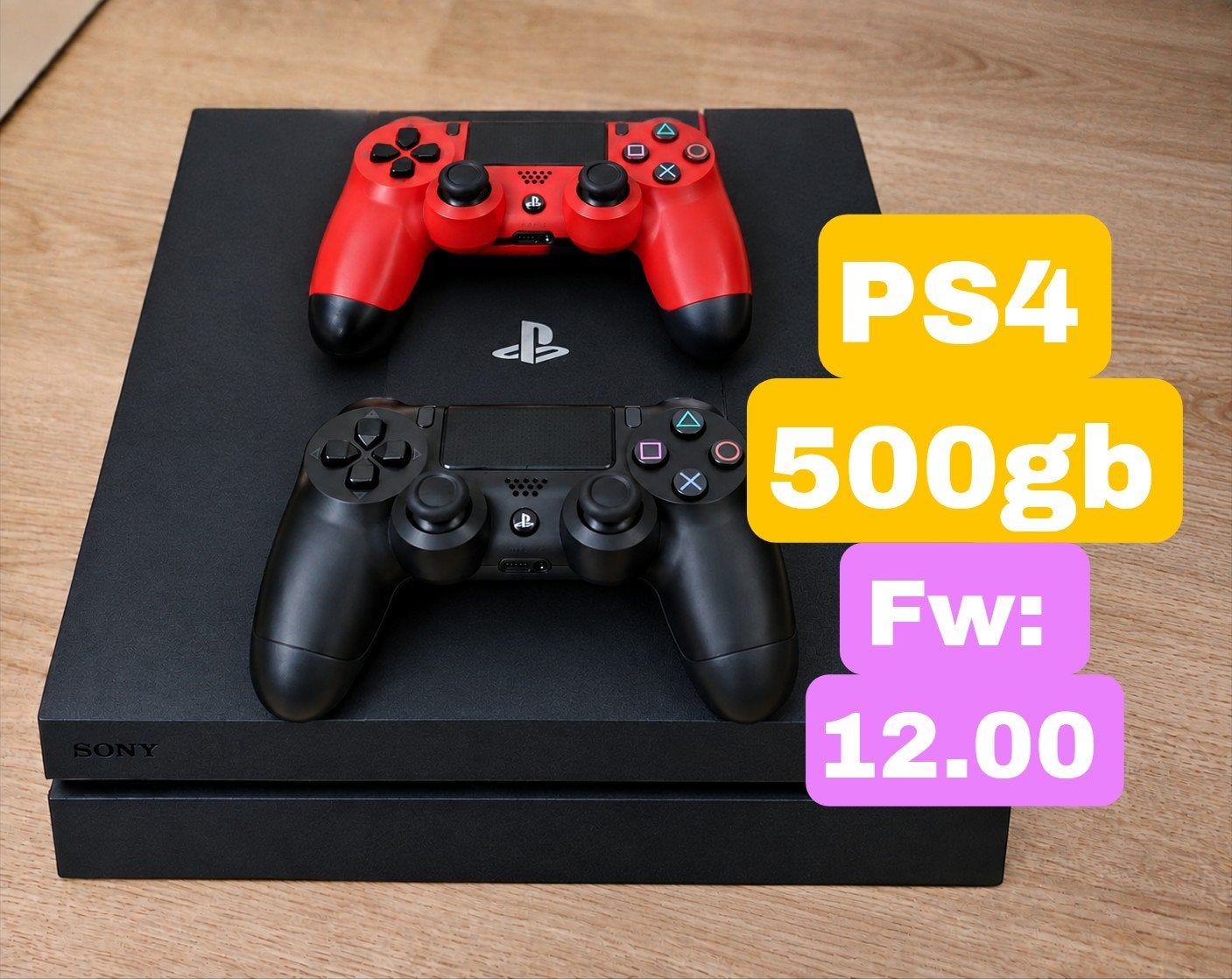 Lage Firmware 12.00, PS4 500GB met 2 controllers, perfect, Spelcomputers en Games, Ophalen