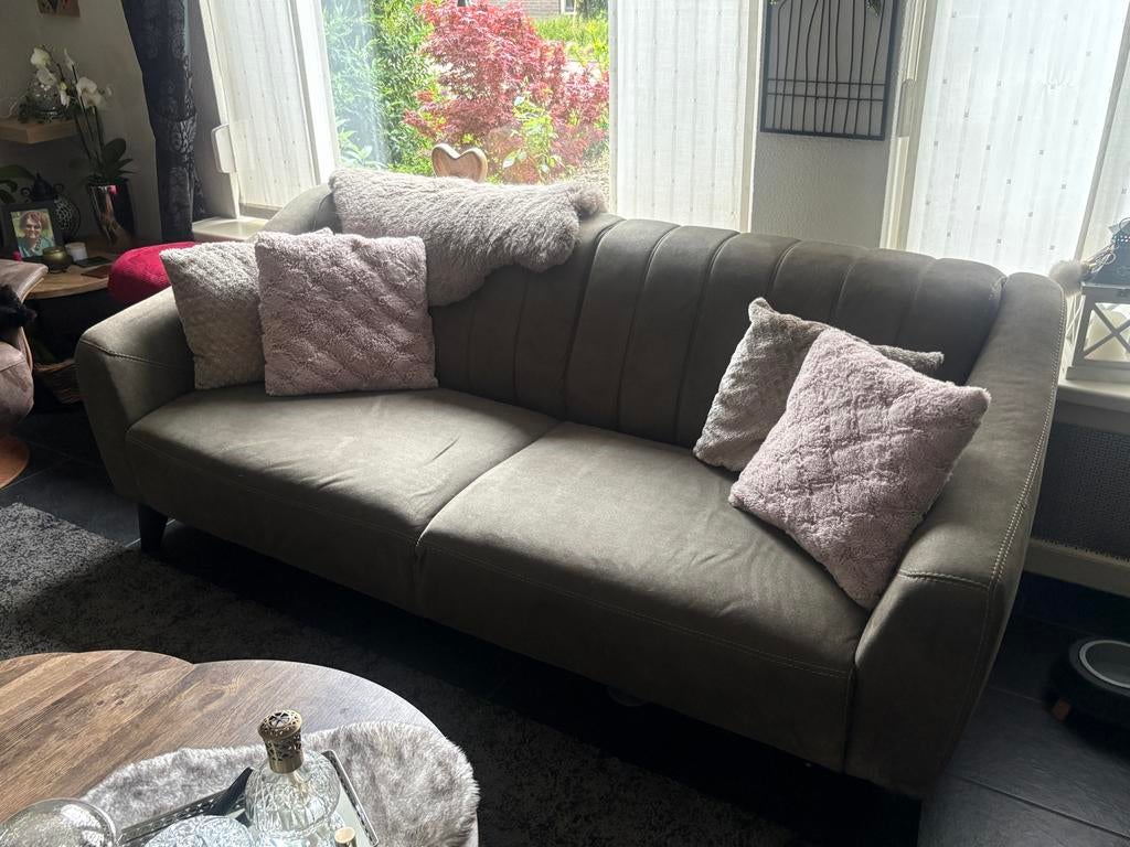 3 zitsbank Westwing Zorro Moss - H86xB220xD98 cm, Huis en Inrichting, Banken | Bankstellen, Ophalen, Gebruikt, Driepersoons, 75 tot 100 cm