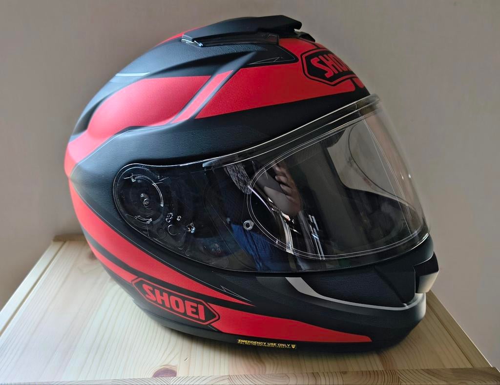 Shoei GT-Air Swayer rood/zwart maat M, Ophalen, Tweedehands, Integraalhelm, Shoei